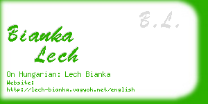 bianka lech business card